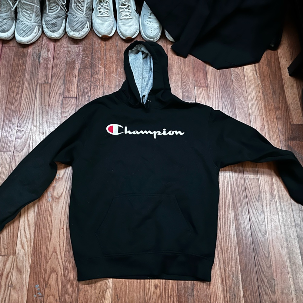 Champion Black and Gray Hoodie